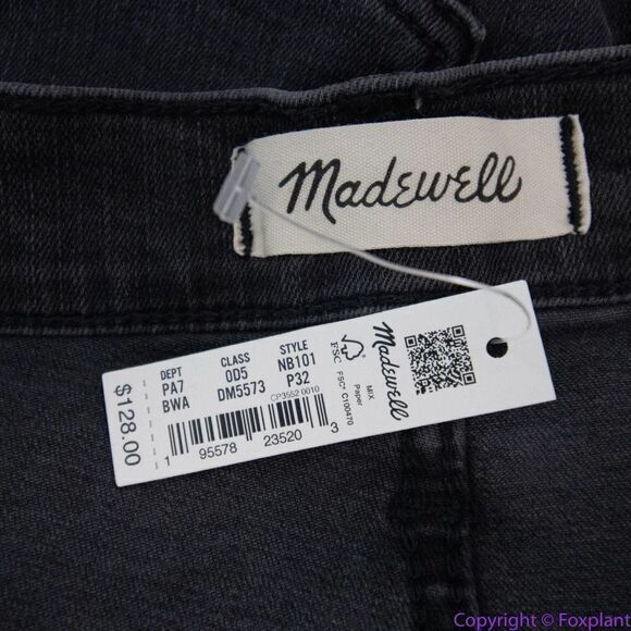 NEW Madewell Petite Stovepipe Jeans in Banberry Wash: Raw-Hem, P32 - Picture 13 of 16